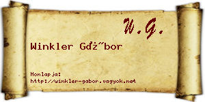 Winkler Gábor névjegykártya